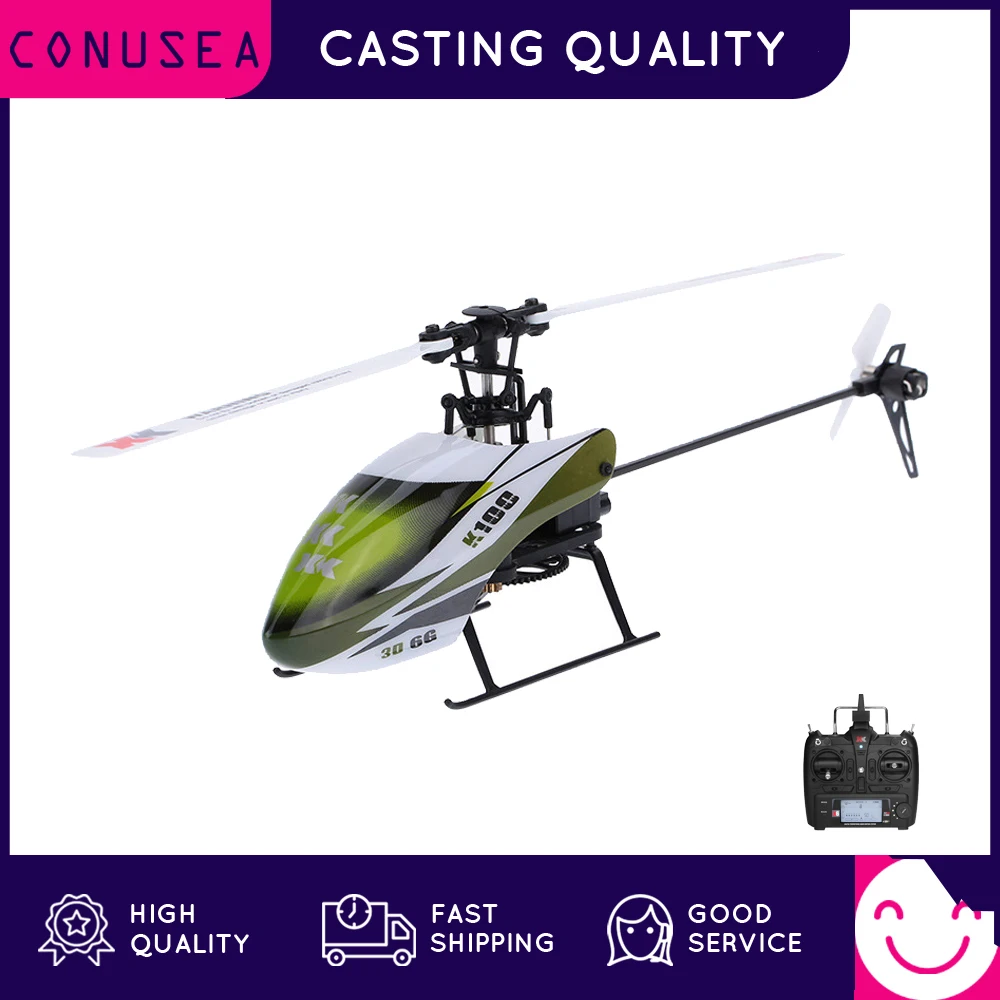 

WLtoys K100 RC Helicopter 6-Axis Gyro Stabilizer Altitude Hold with Rollover Inverted Flight Hurricane Helicopters Toys for Kids