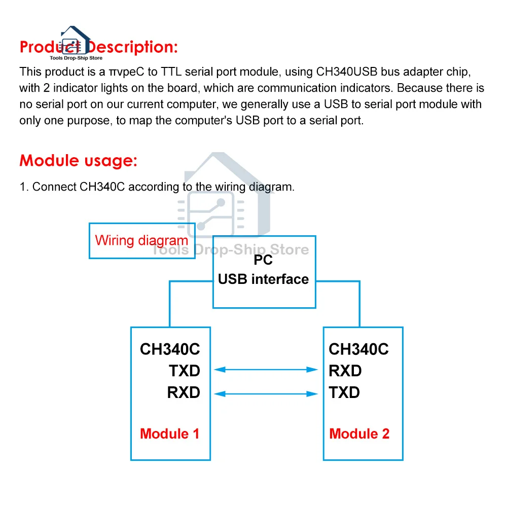 Type C to TTL Serial Port CH340C Module CH340 USB Bus Conversion Chip ISP Communicate Connector for STM32 Download | Обустройство