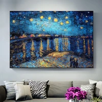 van gogh by starry night over the rhone canvas paintings on the wall art posters and prints impressionist art pictures cuadros