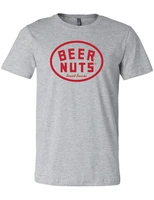 beer nuts snacks gray t shirt o neck short sleeved t shirt summer fashion loose funny tee shirt for men