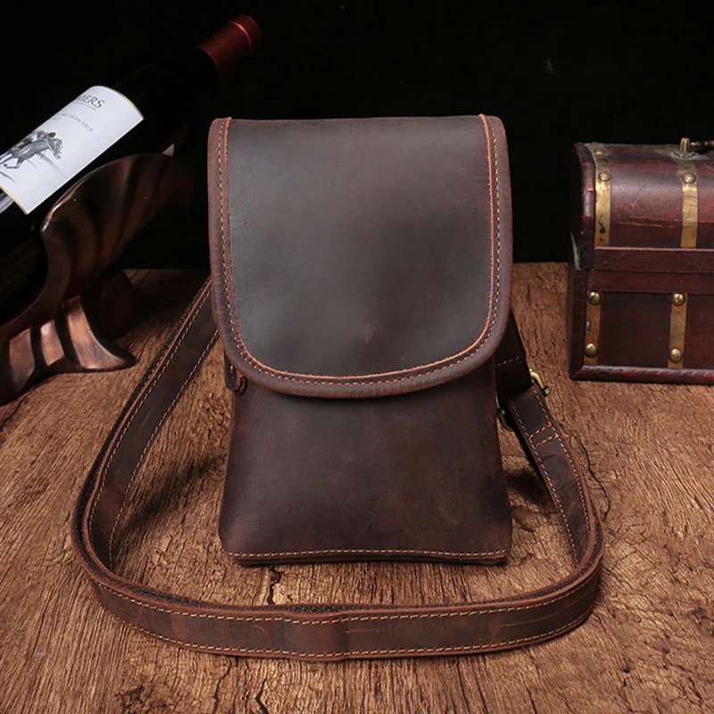 Сумка кросс боди мужская из натуральной кожи маленький саквояж мессенджер на