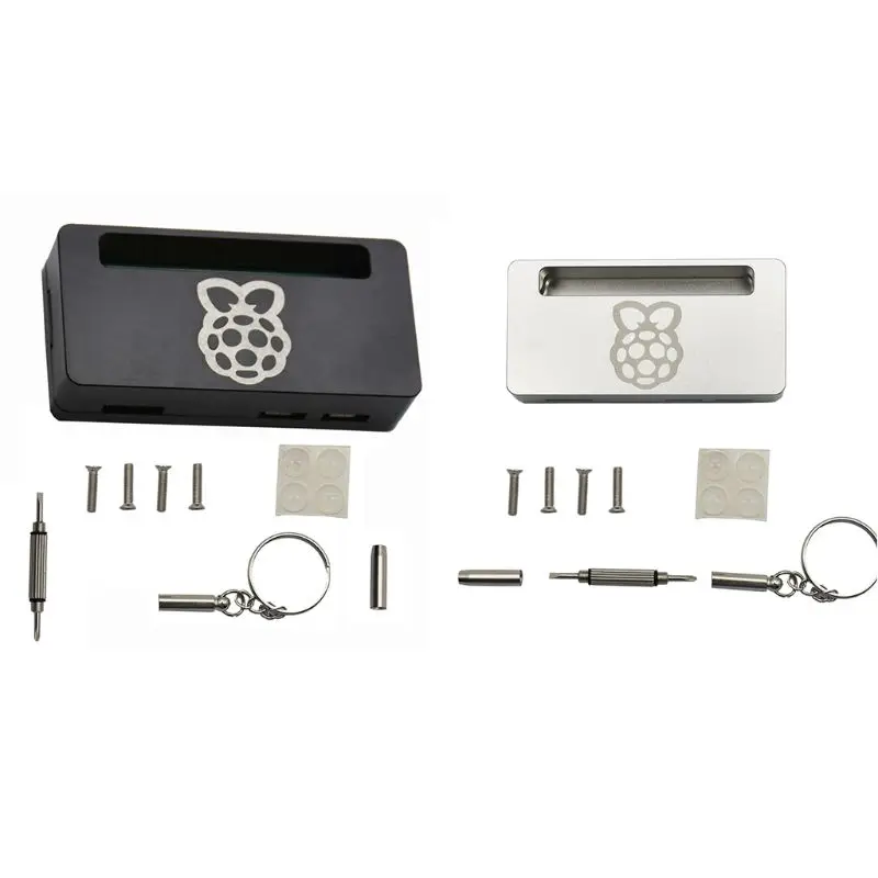 1 комплект серебристый/черный алюминиевый защитный корпус металлический для