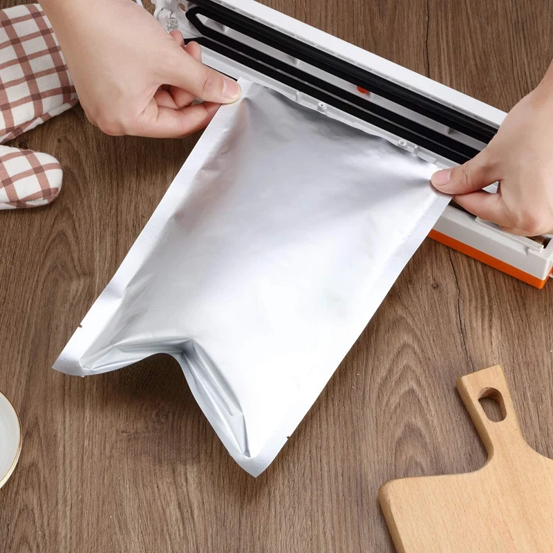 

100Pcs Aluminum Foil Bags, Mylar Foil Flat Heat Sealable Bags Storage Bags Pouch for Food Coffee Tea Beans 12X17cm