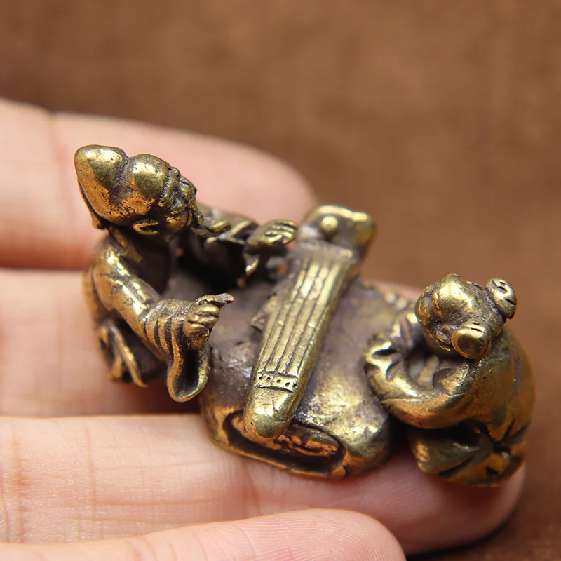 Античное Латунное китайское фортепиано для пожилых людей искусственное