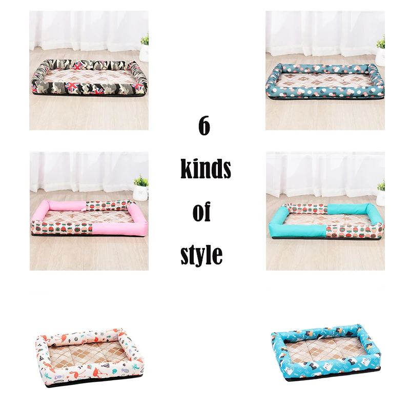 

Summer Cooling Rectangular Pet Bed For Puppy And Medium Dog Waterproof Bottom Comfortable Breathe Freely Cooling Mat