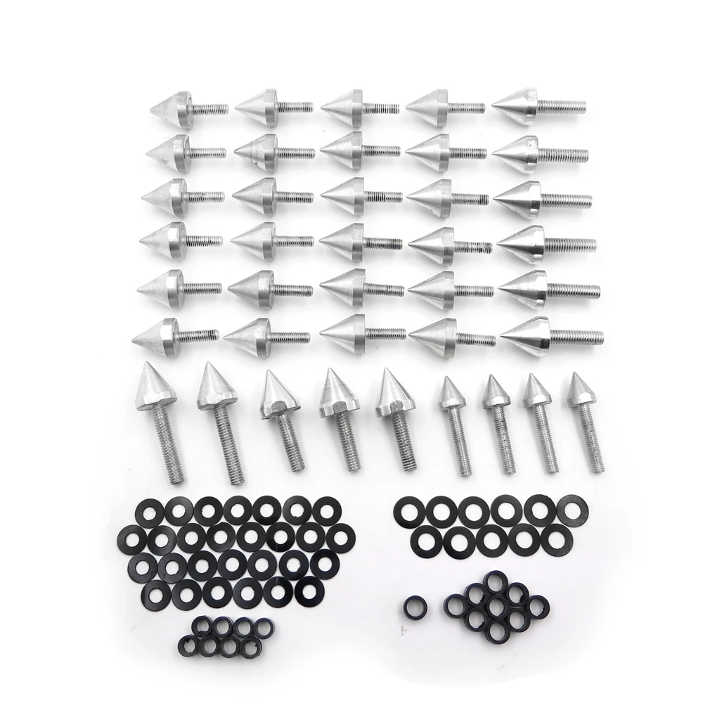 

Aftermarket free shipping motorcycle parts Motorcycle Spike Fairing Bolts Silver Spiked Kit For 2003-2007 Yamaha YZF R6