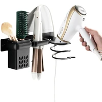 hair dryer holder wall mounted hair styling care tool organizer for bathroom multi functional space saving storage rack ki