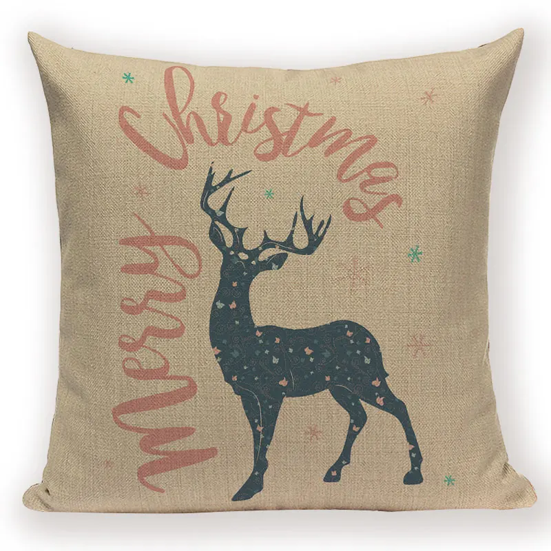 L1809-9 Merry Christmas пледы чехол для подушки мультфильм Санта Клаус Олень диван кровать Чехол скандинавский принт подушки для домашнего декора чехлы чехол s - Цвет: L1809-9