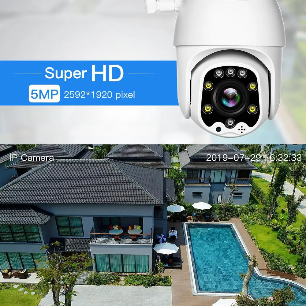 Фото IP Camera 5MP Outdoor PTZ HD 1080P speed dome cctv 5X Zoom Surveillance camara wifi exterior IP66 onvif rotary ip camera ipcam IP Camera 5MP Outdoor PTZ HD 1080P speed dome cctv 5X Zoom Surveillance camara wifi exterior IP66 onvif rotary ip camera ipcam
