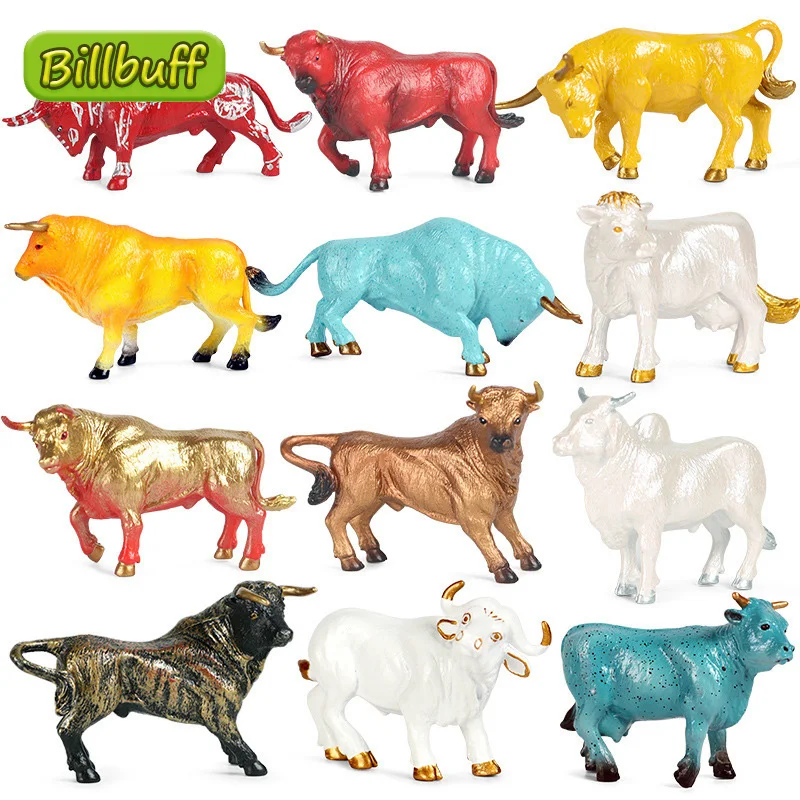 

4Pcs DIY Simulation Animal Model Mini Animals Cattle Waste Cattle Ornaments Kids Cognitive Educational Toy for Children Kid Gift