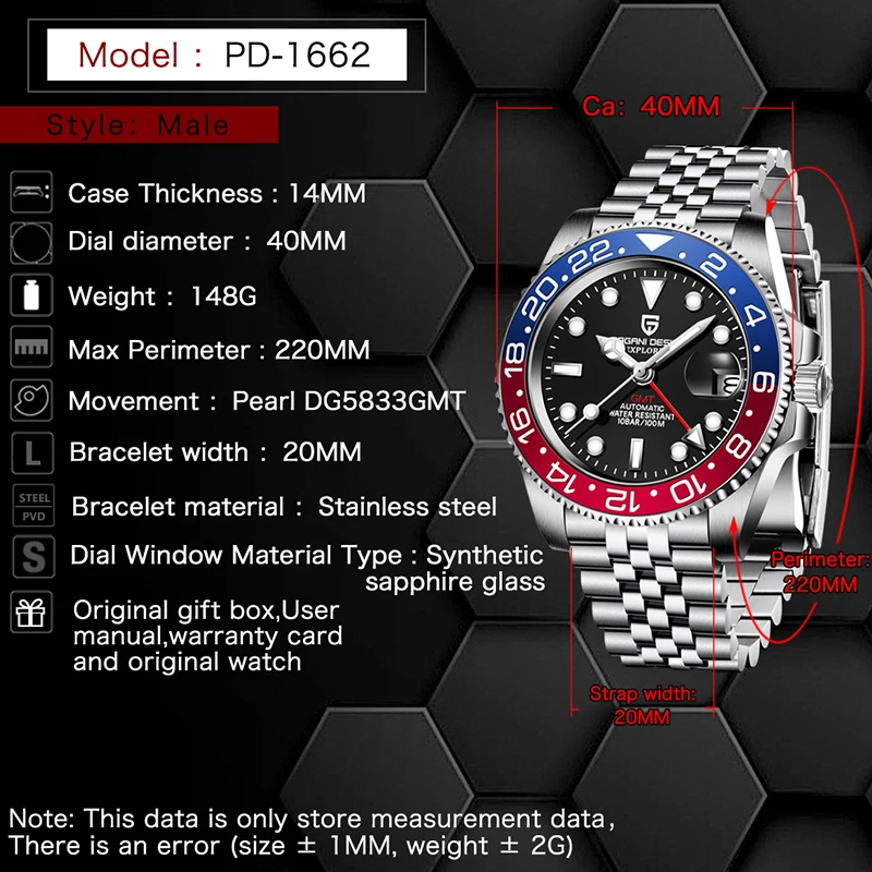 

2020 New Luxury Gmt Watch Men Stainless Steel Automatic Mechanical Watches Sapphire Ceramic Bezel Waterproof Clock