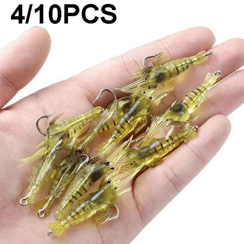 10 шт. наживка для рыбалки &quotкреветка&quot креветка из мягкого материала креветки 3D