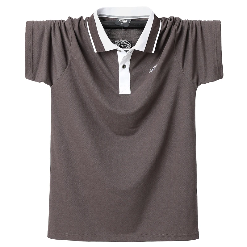 

Plus Size 5XL 6XL Men's Cotton t-shirts 95% Cotton Turn-down collar oversized t shirt men brand men's clothing casual tshirt