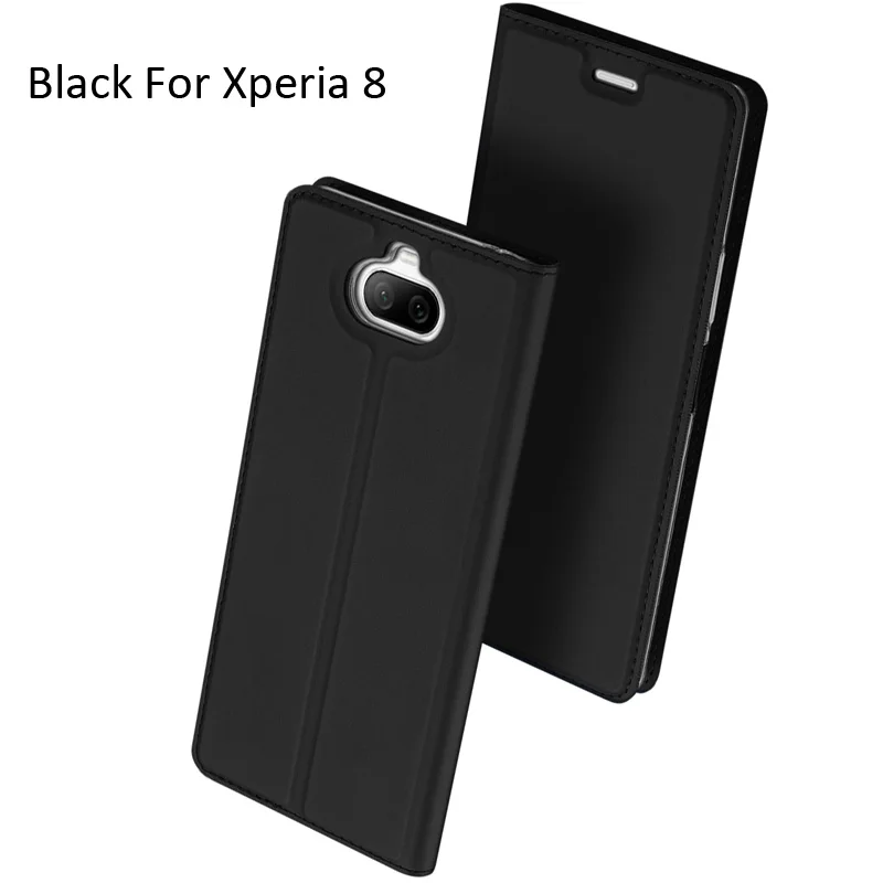 Black DUX DUCIS чехол для sony Xperia 1 8 XZ4 Compact Book Флип кожаный бумажник Coque чехол - Цвет: Black