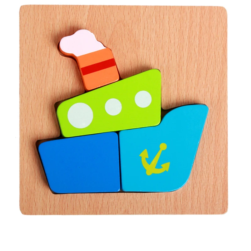 

Children'S Wooden Toys Spell Figure 3D Three-Dimensional Puzzle Cartoon Animal Imposition Toys For Children Educational Toys