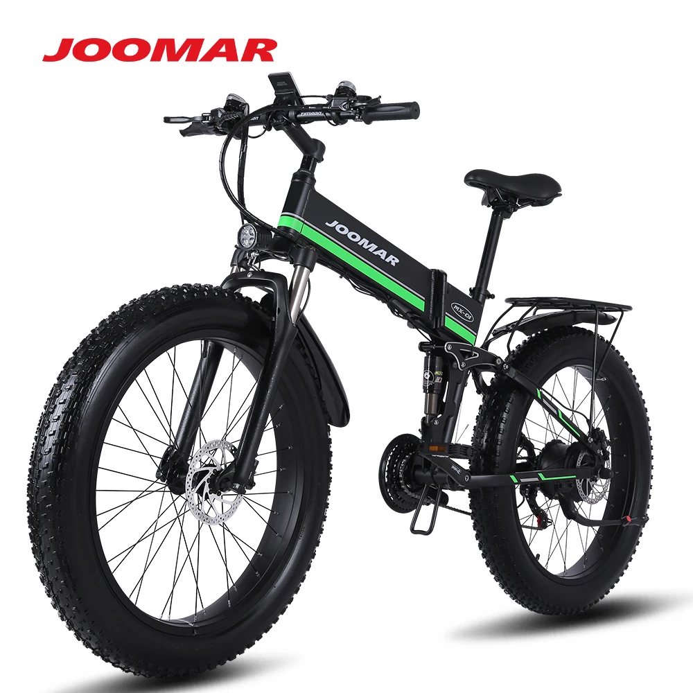 JOOMAR 1000 ваттовый мотовелосипед Верхнего уровня складной электровелосипед снег