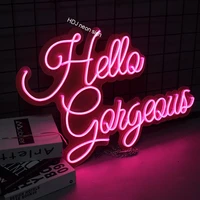 hello gorgeous custom letter led neon sign ins wall decor for home store room wedding party decorative light