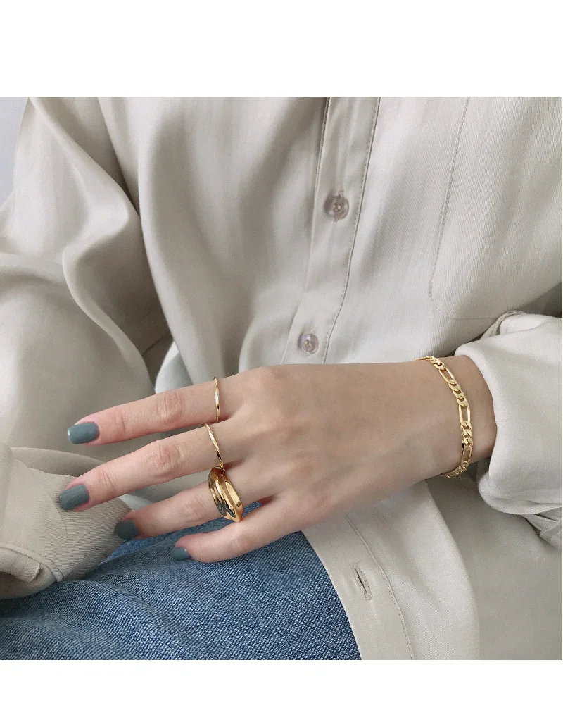 SHANICE 925 Sterling Silver Open Ring INS simple Mobius twist adjustable opening Ring Holiday Engagement Party Jewelry