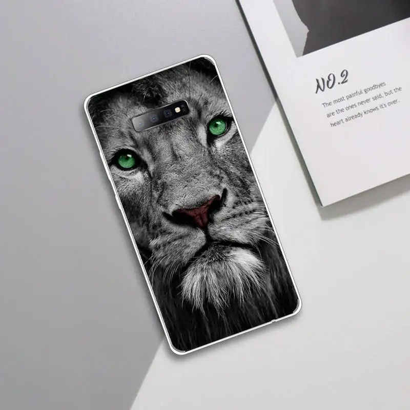 

Animals The Lion Phone Case Transparent For Samsung Galaxy A 71 21s S note 8 9 10 plus 20 ultra