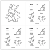 donkey metal cutting dies and stamps stencils flower for diy scrapbooking album paper card decorative craft embossing
