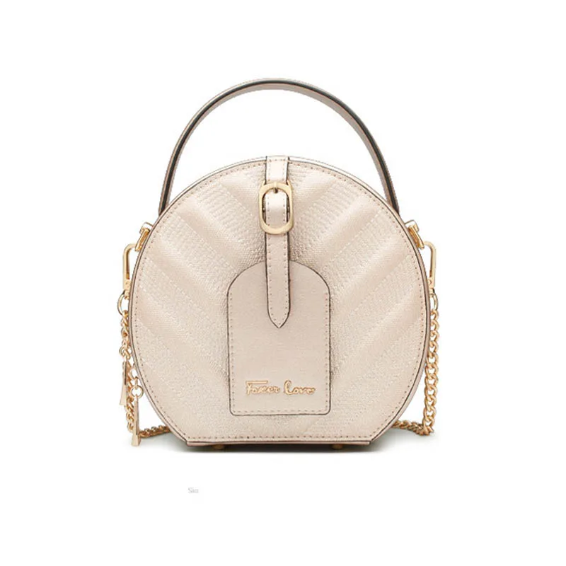 

Women Leather Handbag Fashion Round bag Handbag women's leather shoulder bags bolsa feminina de ombro bags 2021 women's brand