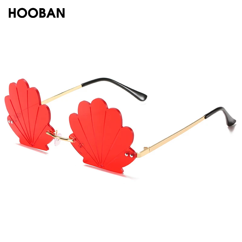 УНИКАЛЬНЫЕ Солнцезащитные очки в форме ракушки HOOBAN женские брендовые
