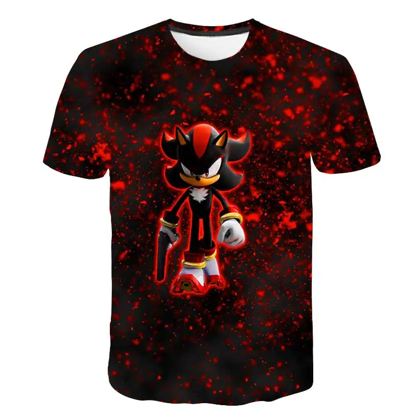 

Boys & Girls Cartoon T-shirts Kids sonic T Shirt For Boys Children Summer Short Sleeve T-shirt polyester fiber Tops Clothing