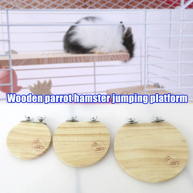

High Pet Bird Perch Platform Stand Wood for Small Animals Parrot Parakeet Conure Cockatiel Budgie Cockatoo LG66