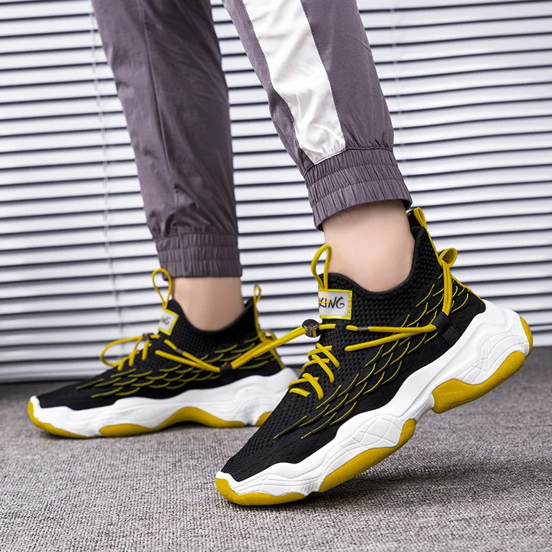 Кроссовки мужские сетчатые дышащие мягкие для бега и тенниса модная