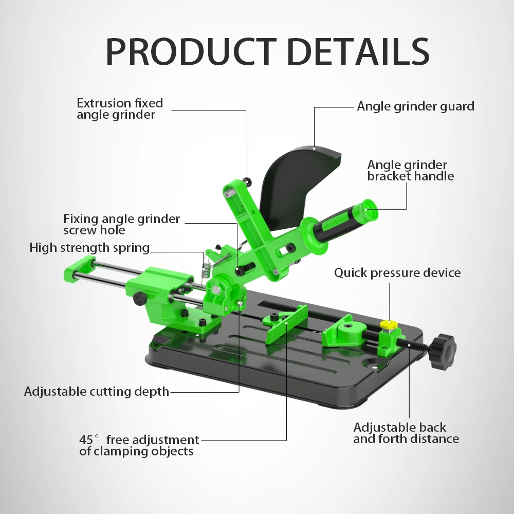 Angle Grinder Stand Fixed Universal Bracket Polishing Machine Conversion Cutting Table Saw Desktop Holder | Инструменты