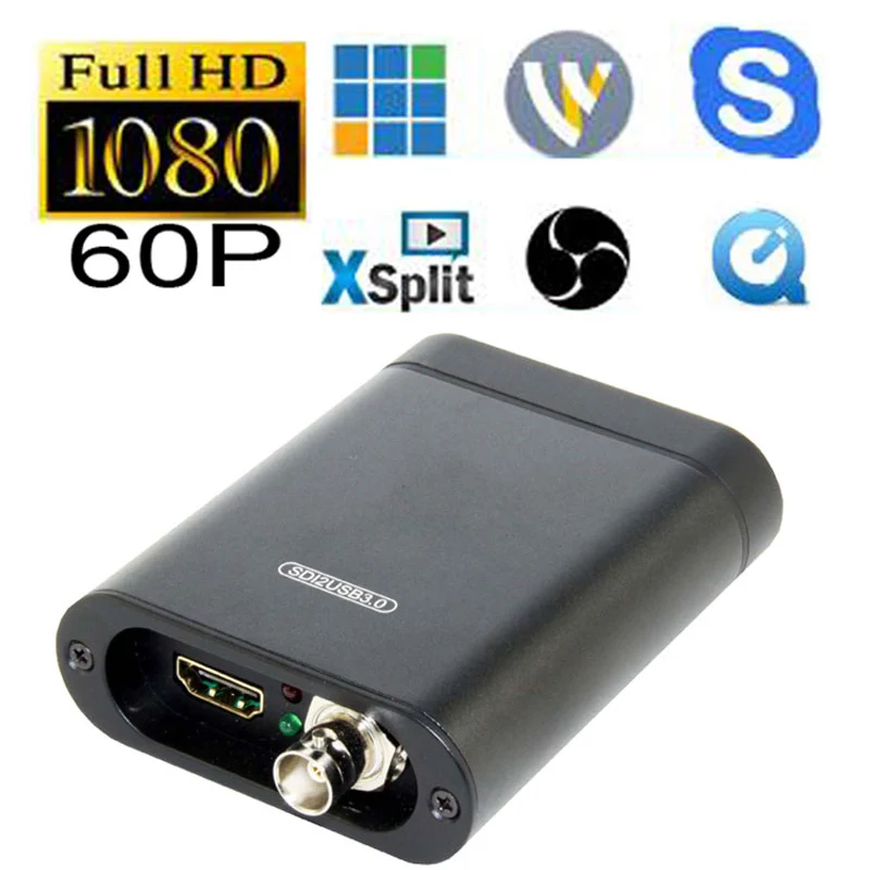 Блок видеозахвата USB 3 0 60 кадров в секунду 1080P/60 Гц HDMI-Совместимость/SDI/DVI/VGA HD игры
