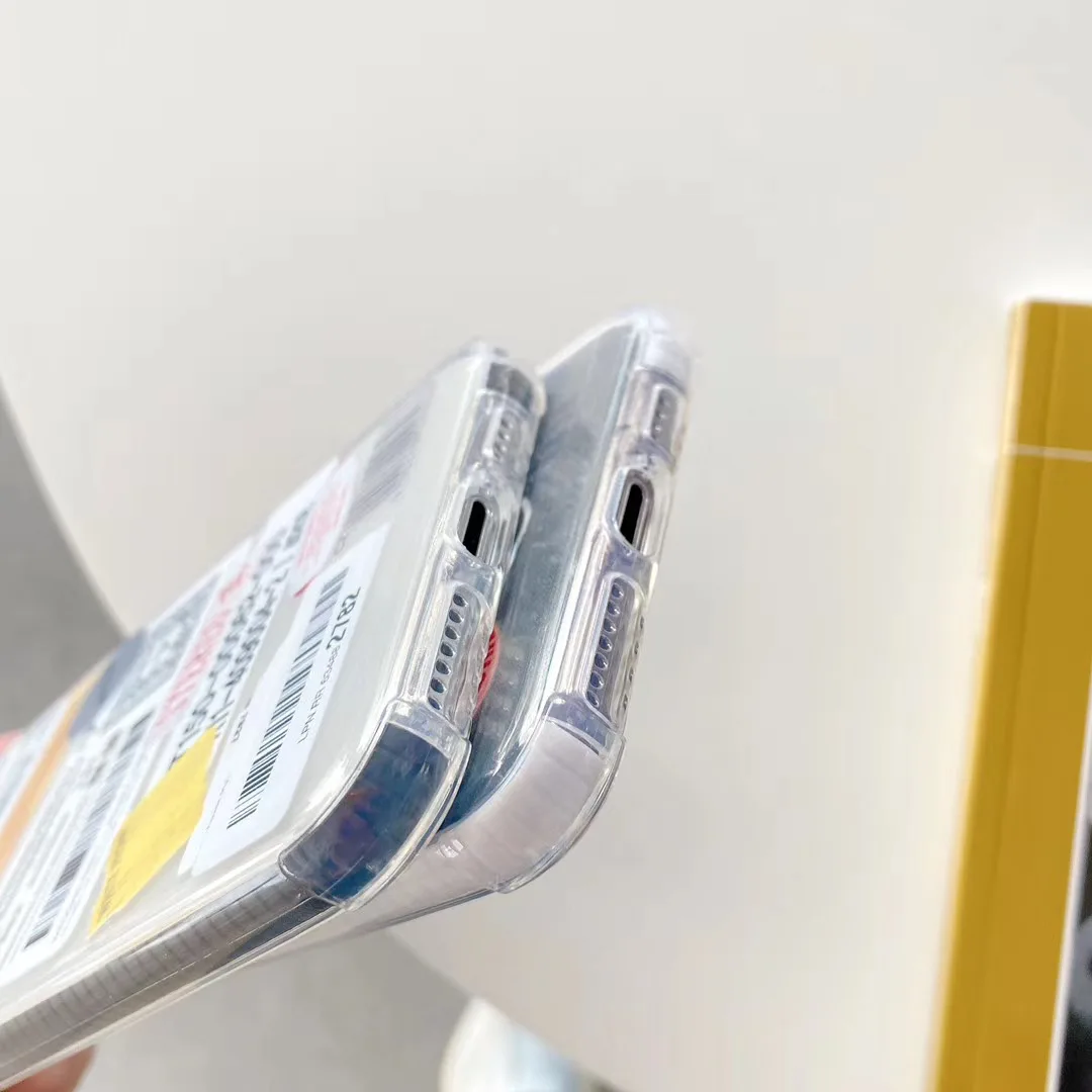 

Luxury street personality Air tickets label case for iPhone 11 Pro X XS MAX 7 8 plus 12 fashion travel silicon clear cover case