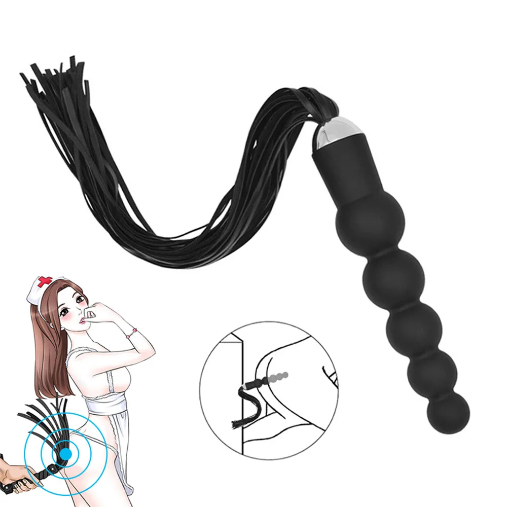 Силиконовые анальные шарики Вибраторы с хлыст для сексуальных - Цена: 839.5