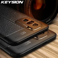 KEYSION Shockproof Case for Xiaomi POCO Pro 11i Leather Texture soft silicone Phone Back Cover for Redmi K40 Pro 
