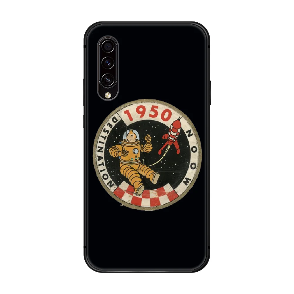 

Tintin Ddark Illustration Phone case hull For Samsung Galaxy A 50 51 20 71 70 40 30 10 E 4G S black prime art waterproof