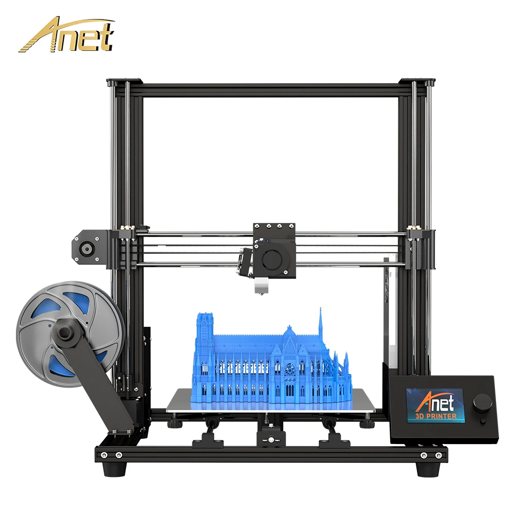 Anet A8 Plus дешевый 3d принтер высокой точности 0 4 мм сопло Prusa I3 FDM Набор DIY с нитью