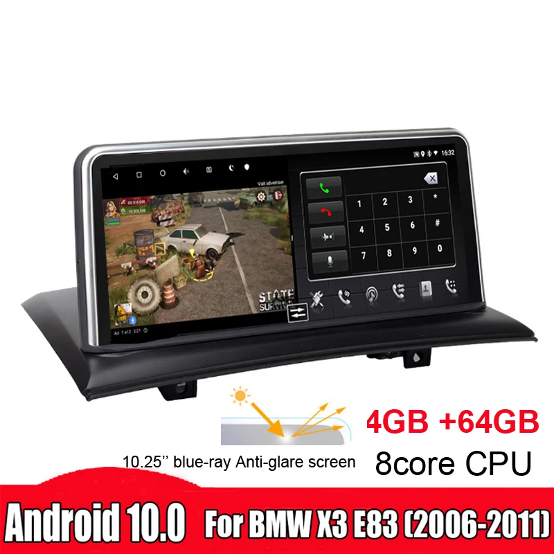 Мультимедийный dvd gps навигатор для bmw x3 e83 стерео система на Android 10 с сенсорным