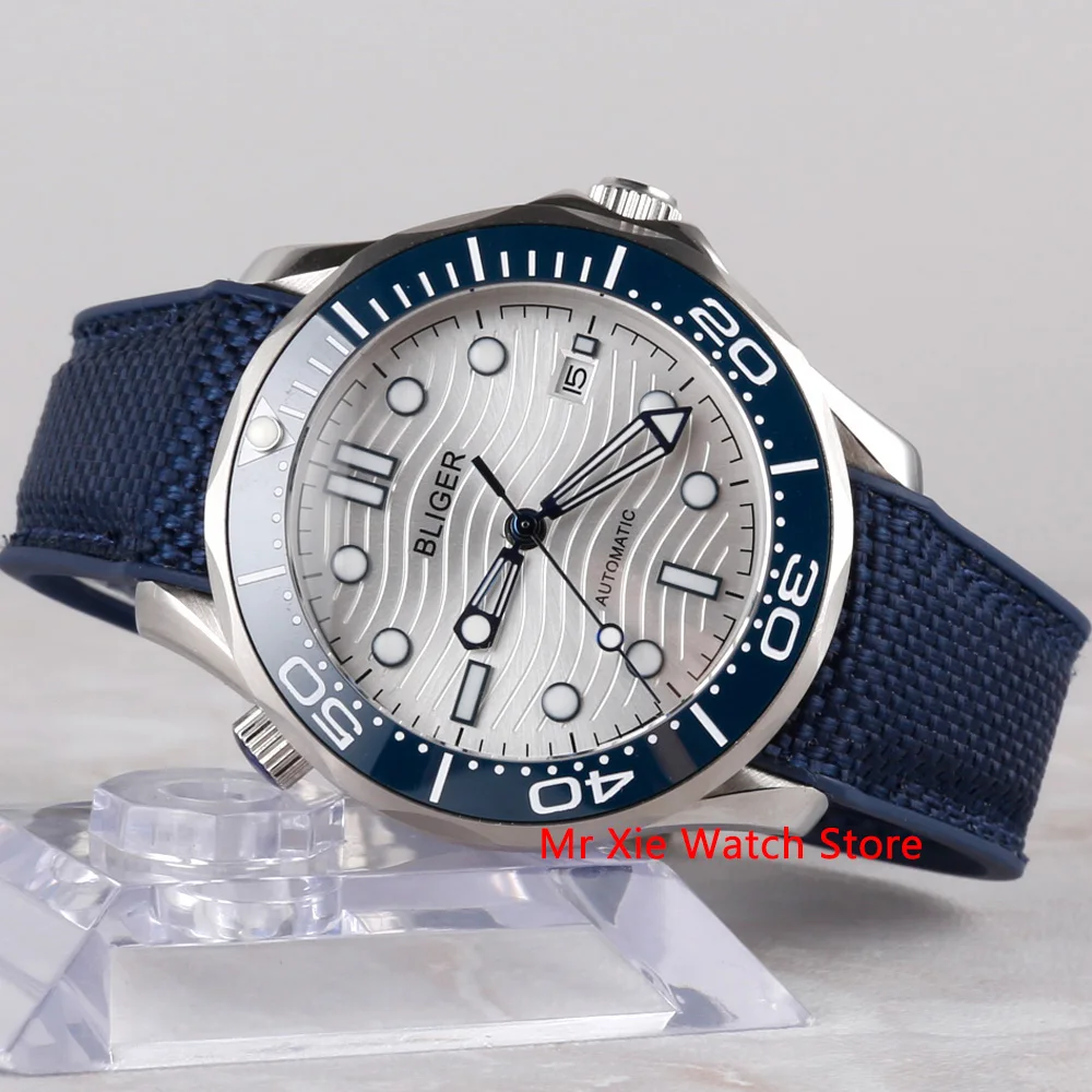 Bliger 41 мм автоматические механические часы мужской роскошный бренд часов
