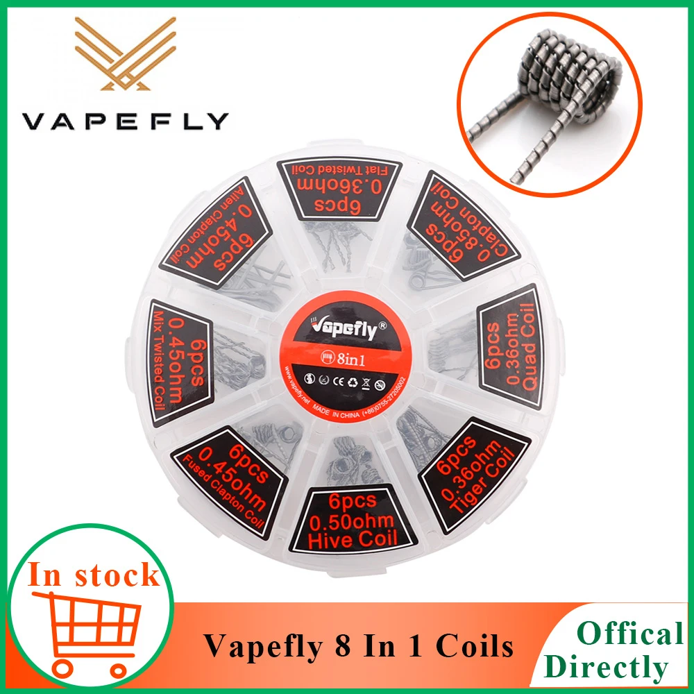 Электронная сигарета vape аксессуары Vapefly 8 в 1 катушки vapor DIY легко носить с собой