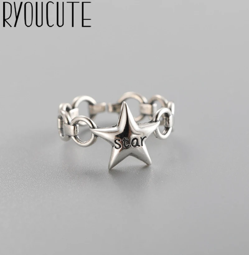 Bijoux 2020 простой стиль звезда серебряного цвета кольца для женщин подарки большие