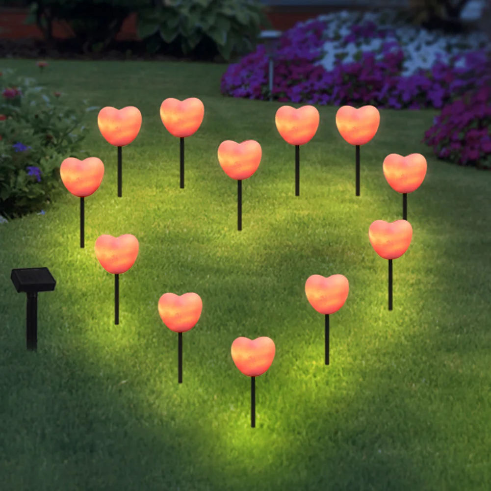 

LED Solar Light Love Shaped Lamps Waterproof Outdoor Lawn Lamp Pathway Yard Walkway Patio Lawn Lighting Accessories