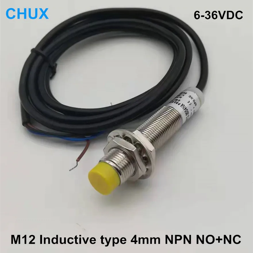 

CHUX M12 Motion Sensor 4mm Im12-4-dnc No+nc 6-36v Dc Detect Inductive Proximity Sensor Npn