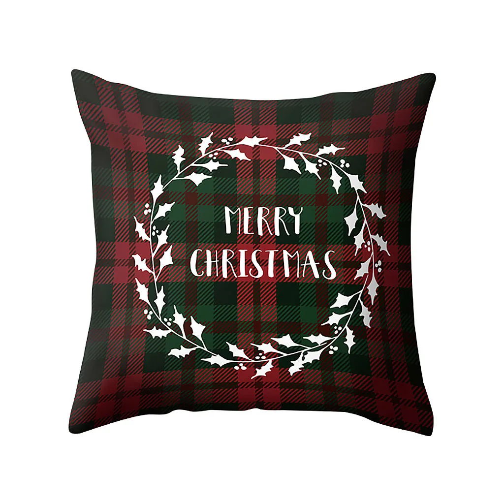 Наволочка с рождественским принтом полиэстер домашний декор для автомобиля 45X45