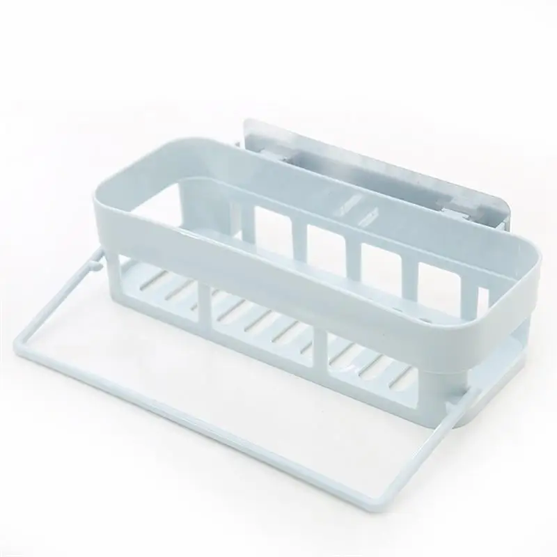 

Waterproof Wall Mount Basket Bathroom Shower Shelf Storage Rack With Towel Rail