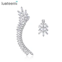 luoteemi fashion clip stud earrings for women irregular white gold color jewellery girl christmas femme valentines day gifts