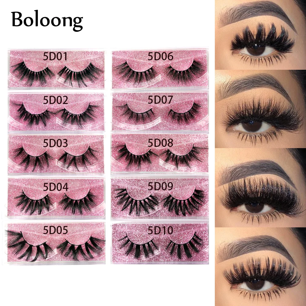 

Natural False Eyelashes 1 Pair Fluffy Dramatic Wispy Messy Long Volume Thick Full Strip Faux Mink Lashes Set Makeup Tools Bulk