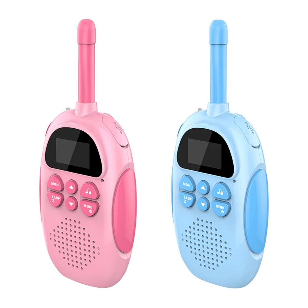 

2pcs Walkie Talkie Kids Walkie-talkies 22 Channels 2 Way Wireless Radio Toys 3km Range UHF Radio Lanyard Interphone