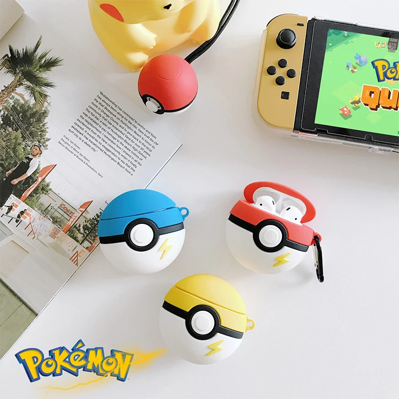 Горячий мультяшный силиконовый чехол для Poke Ball защитный Airpods беспроводной Bluetooth