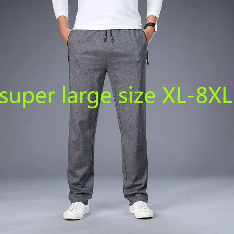 

New Arrival Fashion Suepr Large Cotton Autumn Men Straight Tube Casual Pants Full Length Plus Size XL 2XL 3XL4XL 5XL 6XL 7XL 8XL