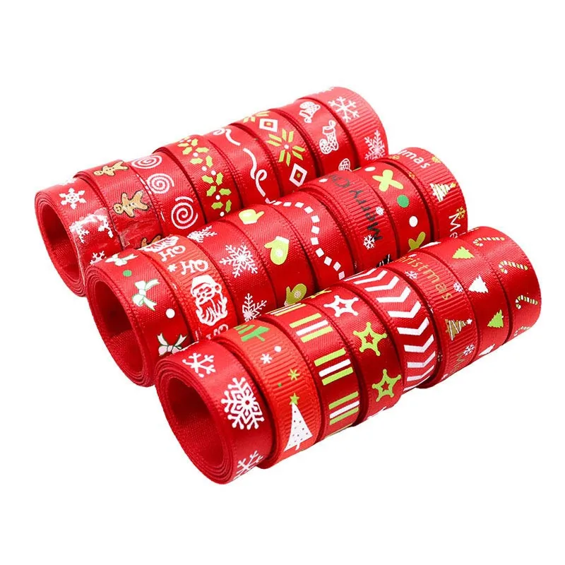 10 мм/12Y цветные рождественские ленты букет торт упаковка подарочная коробка на